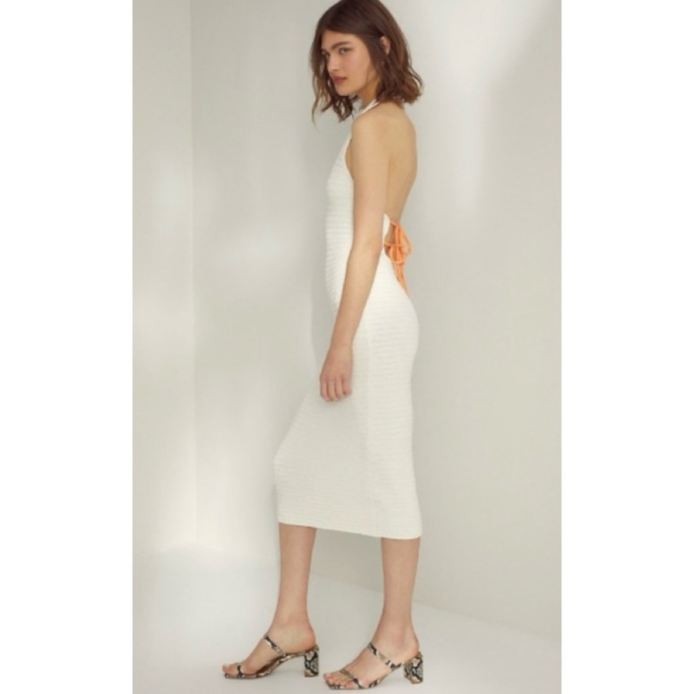 Aritzia wilfred phair crochet knit halter midi dress black - Picture 12 of 12